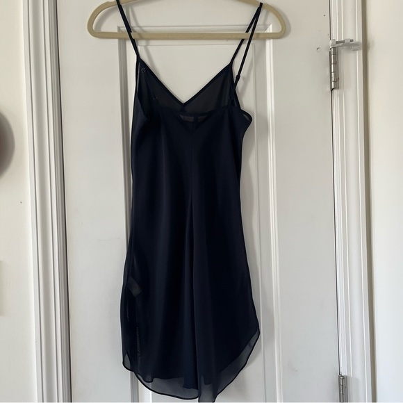 Rebecca Taylor Y2K Midnight Blue Navy Sheer Babydoll Slip Camisole Top size 0 - Picture 8 of 13